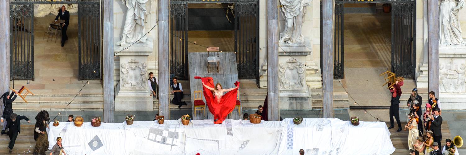 Jedermann (Everyman) by Hugo von Hofmannsthal, Salzburg Festival 2015, Salzburg Dom | © Tourismus Salzburg