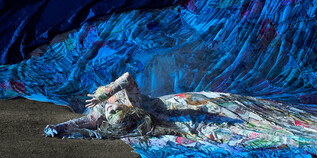 Jedermann 2023: Sarah Viktoria Frick (God) | © Salzburger Festspiele / Matthias Horn