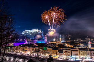 Silvesterfeuerwerk von der Festung Hohensalzburg | © Tourismus Salzburg GmbH/ G. Breitegger