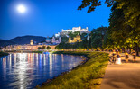 Salzach Promenade by Night | © Tourismus Salzburg GmbH / G. Breitegger