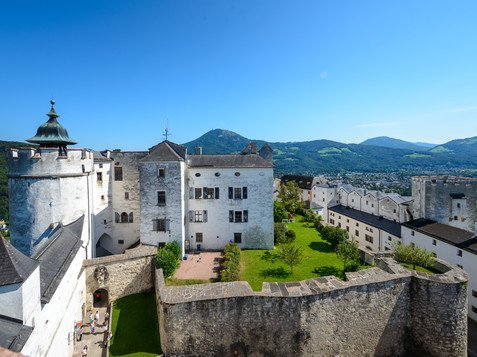 View of the Fortress Hohensalzburg from above | © Tourismus Salzburg GmbH