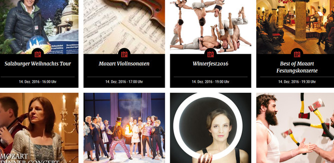 Übersicht vom Veranstaltungskalender | © Tourismus Salzburg