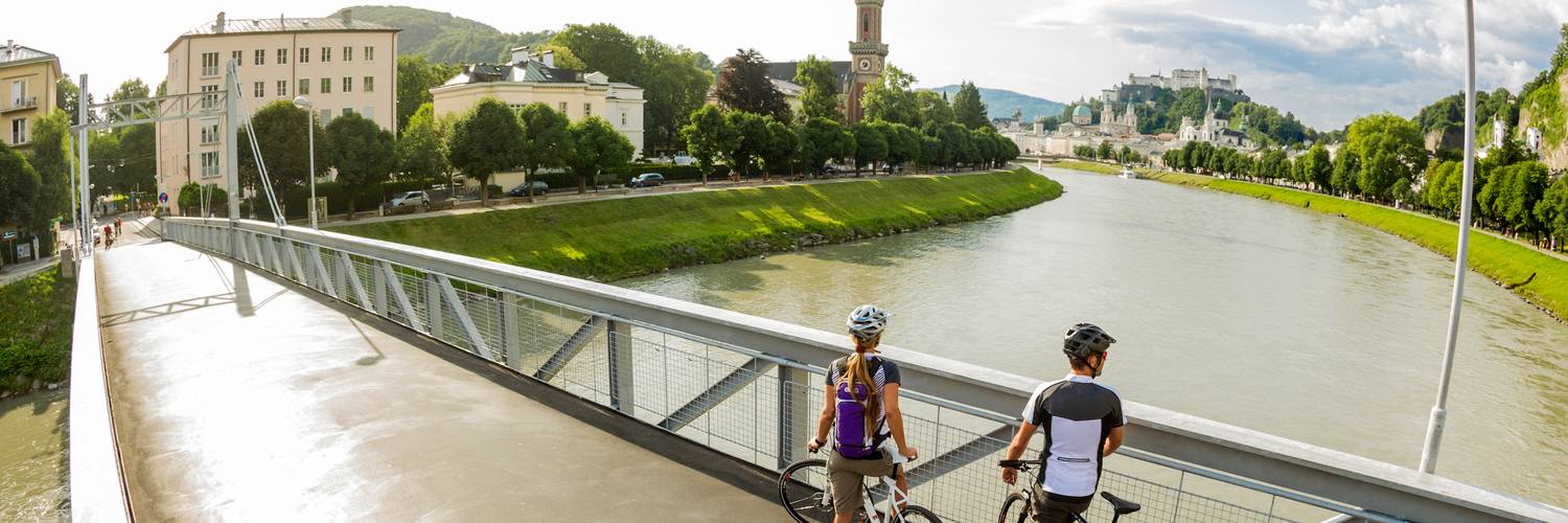 Bicycle at Müllnersteg in Salzburg | © SalzburgerLand Tourismus