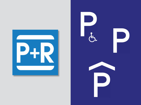 Parking symbols in Salzburg