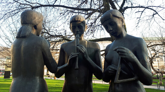 Trio making music - public art in Salzburg | © Tourismus Salzburg / M. Trummer