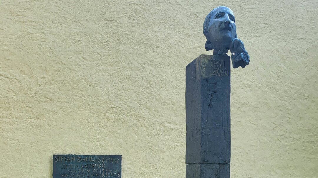 Stefan Zweig bust at the Kapuzinerberg in Salzburg | © Tourismus Salzburg Gmbh / K. Brugger