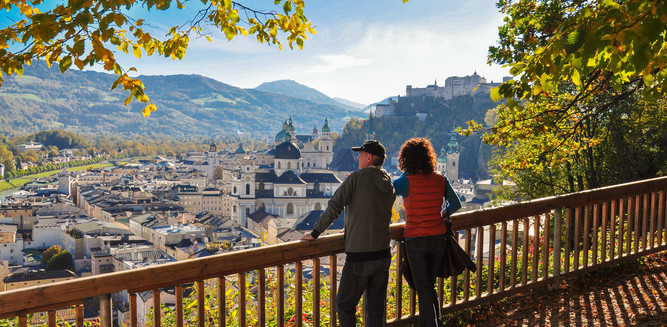 View to the Old Town of the City from the Mönchsberg | © Tourismus Salzburg GmbH 