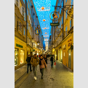 Getreidegasse with Christmas lights in Salzburg | © TSG Tourismus Salzburg GmbH