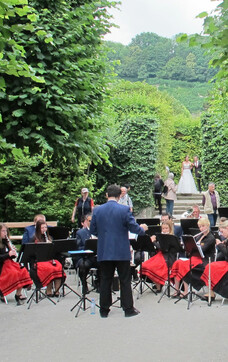 Musicians in the Mirabell Gardens | © Tourismus Salzburg GmbH