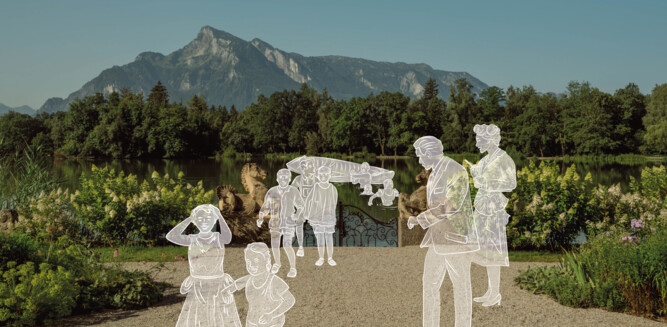 Film Scene: Maria returns home with the children from an outing.