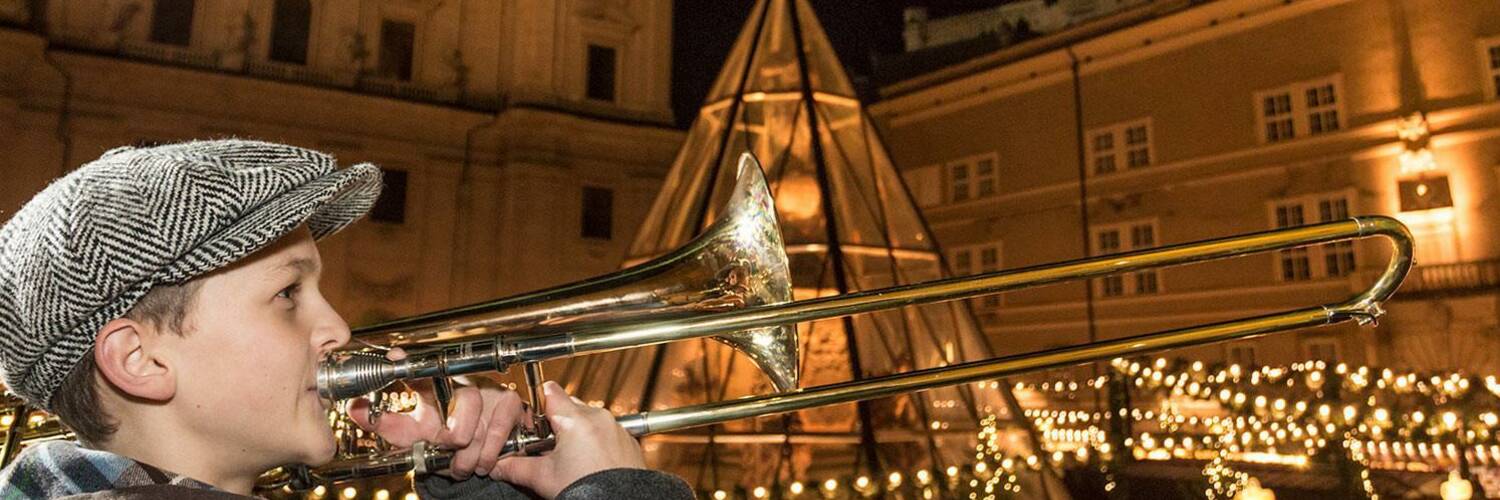 Junges Turmblasen am Salzburger Christkindlmarkt | © Salzburger Christkindlmarkt