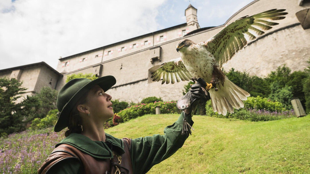 Falconer at the Fortress Hohenwerfen | © Salzburger Burgen & Schlösser