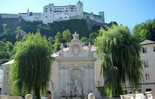 Chapter fountain & Hohensalzburg Fortress | © Tourismus Salzburg / S. Siller