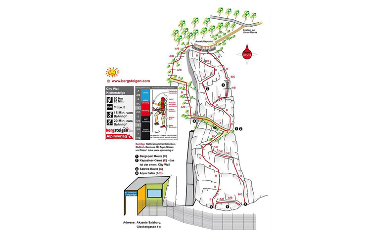 Citywall Routenplan | © bergsteigen.com