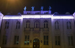 Modern Light Installation of the Façade at Night | © Tourismus Salzburg