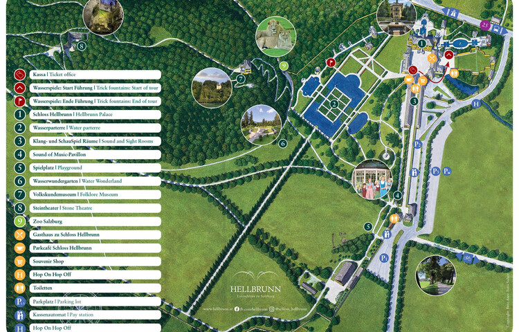 Lageplan Parkplatz Hellbrunn | © Schlossverwaltung Hellbrunn