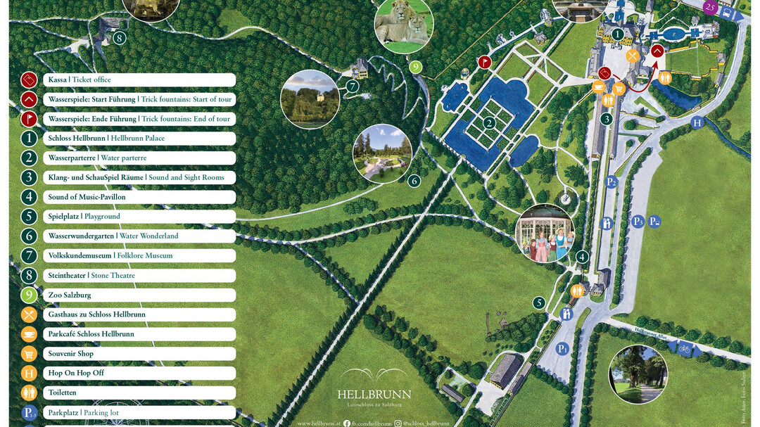 Lageplan Parkplatz Hellbrunn | © Schlossverwaltung Hellbrunn
