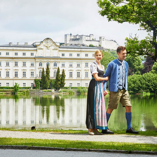 Leopoldskron Palace and the Fortress Hohensalzburg | © Tourismus Salzburg / A. Hechenberger