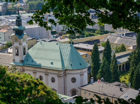 St. Sebastian's Church & Cemetery from the Kapuzinerberg | © Tourismus Salzburg/ G.Breitegger