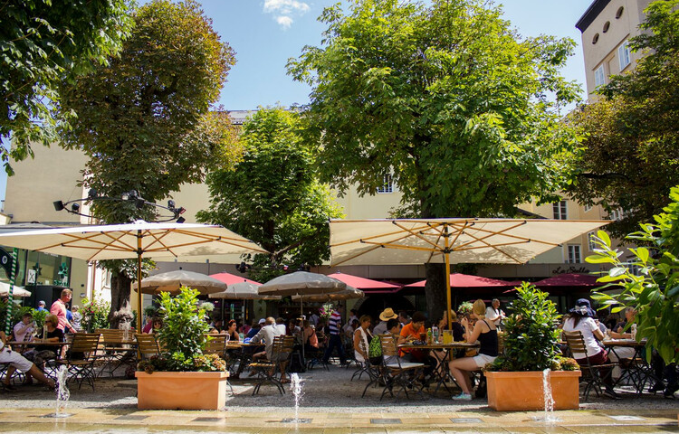 Biergarten und Stöckl | © Sternbräu