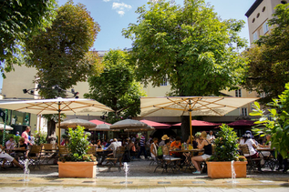 Biergarten und Stöckl | © Sternbräu
