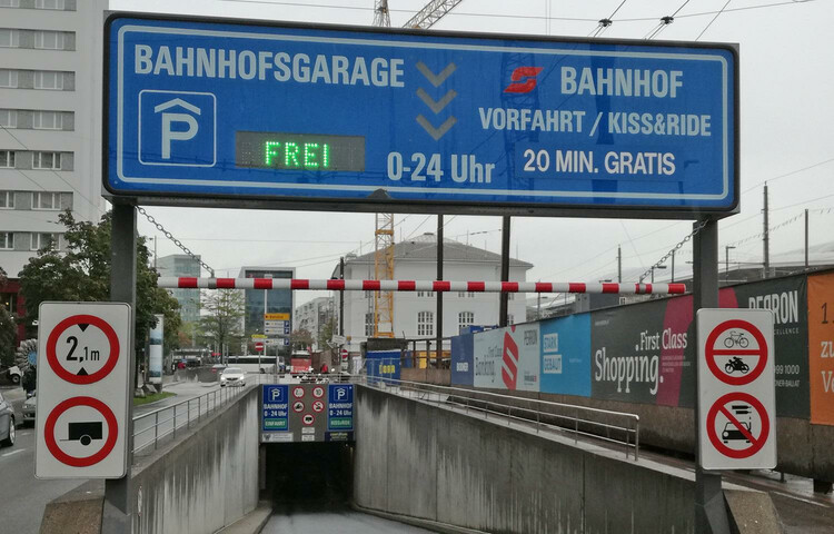 underground parking railway station Salzburg | © Tourismus Salzburg/ St.Loidl
