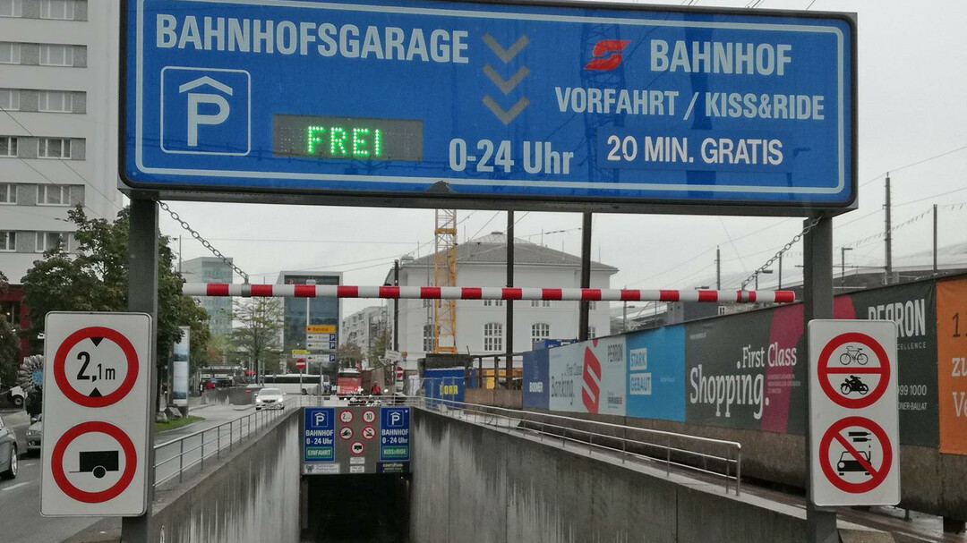 underground parking railway station Salzburg | © Tourismus Salzburg/ St.Loidl