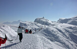 Skiers at Untersberg | © Untersbergbahn