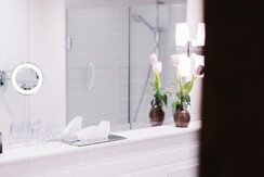 Juniorsuite Badezimmer arthotel Blaue Gans Ingo Pe