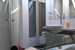 Bathroom with tub and shower