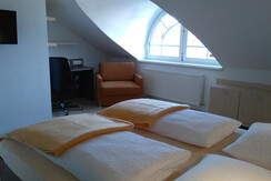 Bedroom #1 with double bed and extra bed