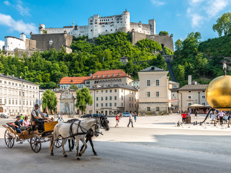 Viewing from Kapitelplatz in Salzburg on the Hohensalzburg fortress | © Tourismus Salzburg 